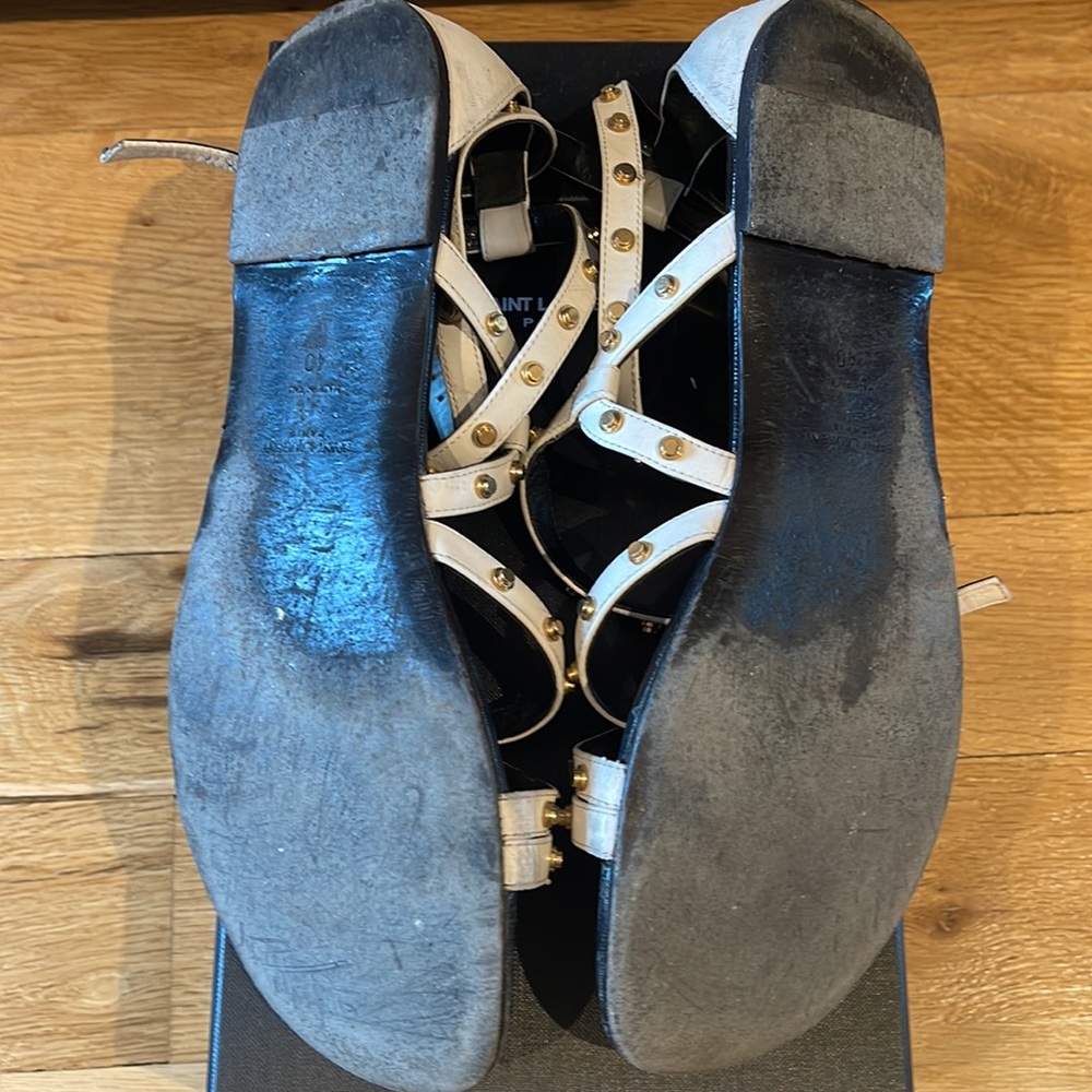 Saint Laurent Beta calf porcellana sandal - Picture 3 of 5